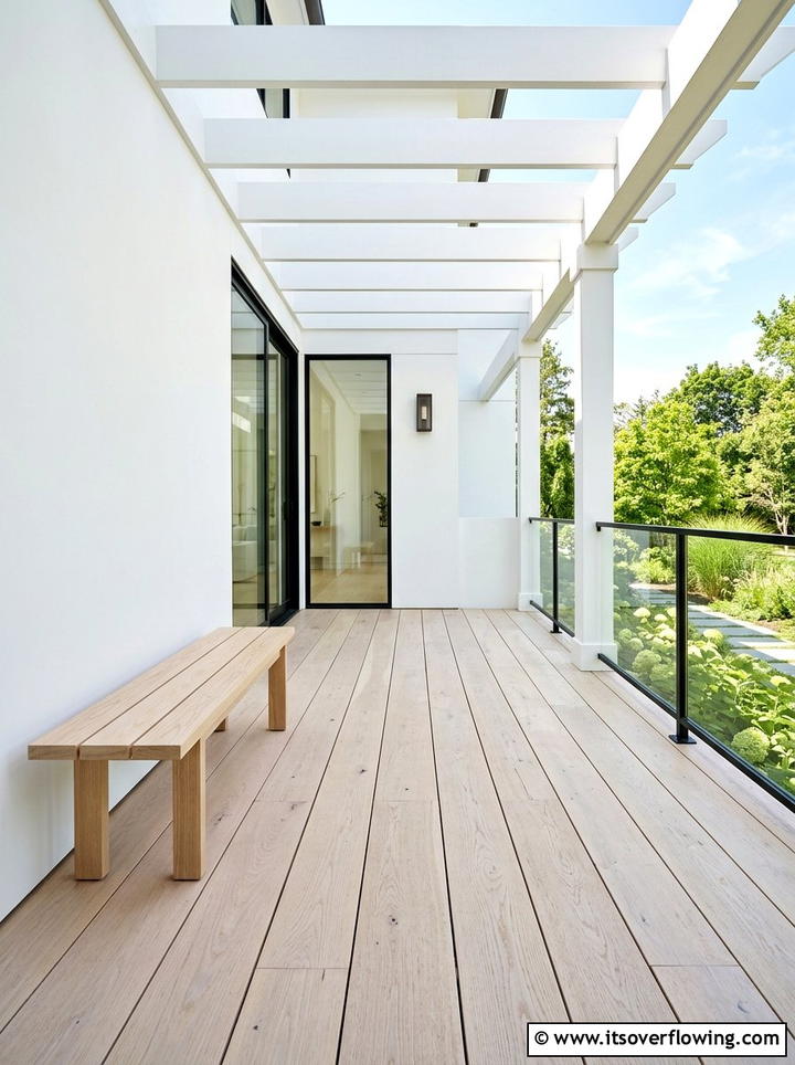 Minimalist porch light wood floor - 25 front porch ideas with wood floor