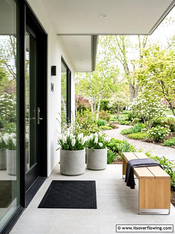 Minimalist spring porch - 25 front porch ideas with spring decor