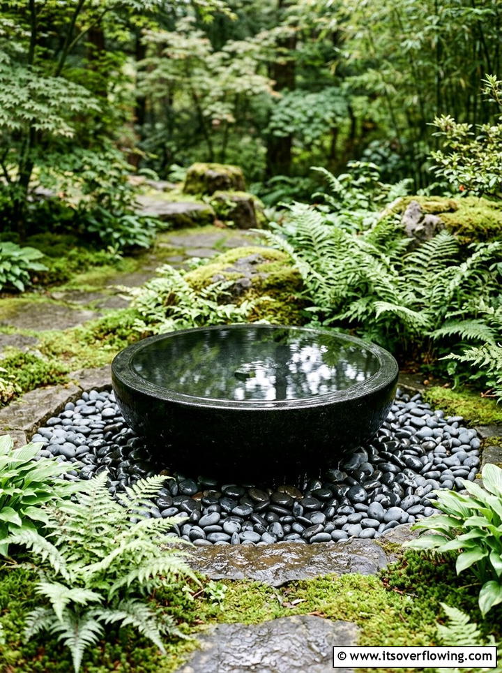 Minimalist water feature - 25 garden decor ideas with modern accents
