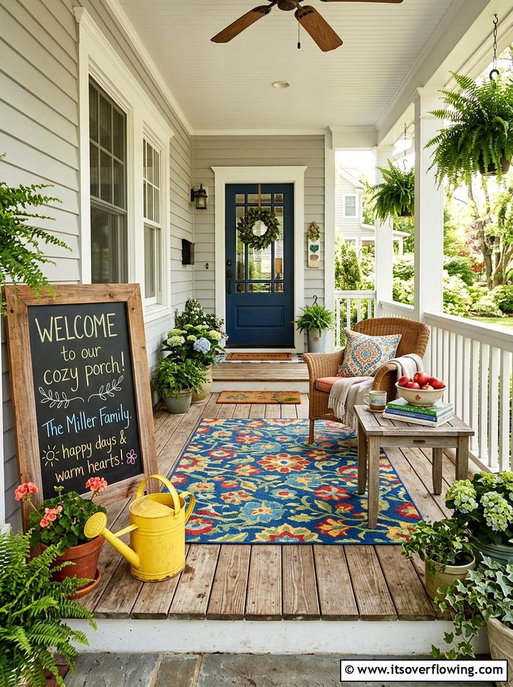 Minimalist welcome sign - 25 front porch ideas with welcome signs