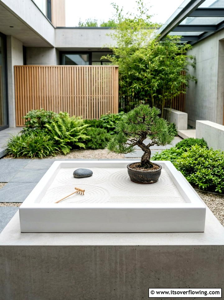 Minimalist white sink zen garden - 25 upcycled garden ideas with old sinks
