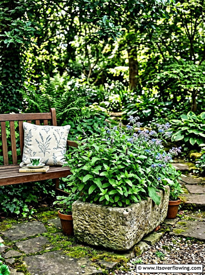 Mint and borage corner - 25 creative garden ideas with edible flowers