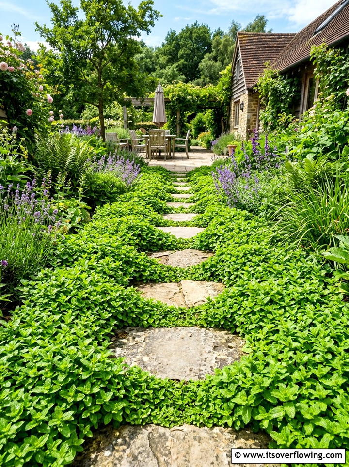 Mint ground cover - 25 creative garden ideas with sensory planting