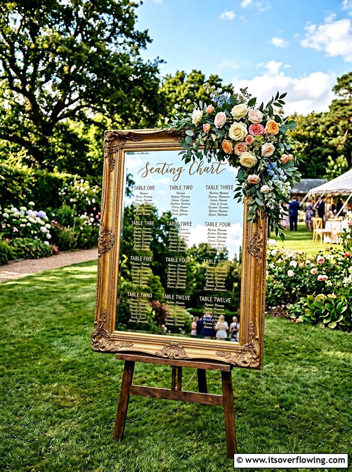 Mirror Sign - 25 garden decor ideas for weddings