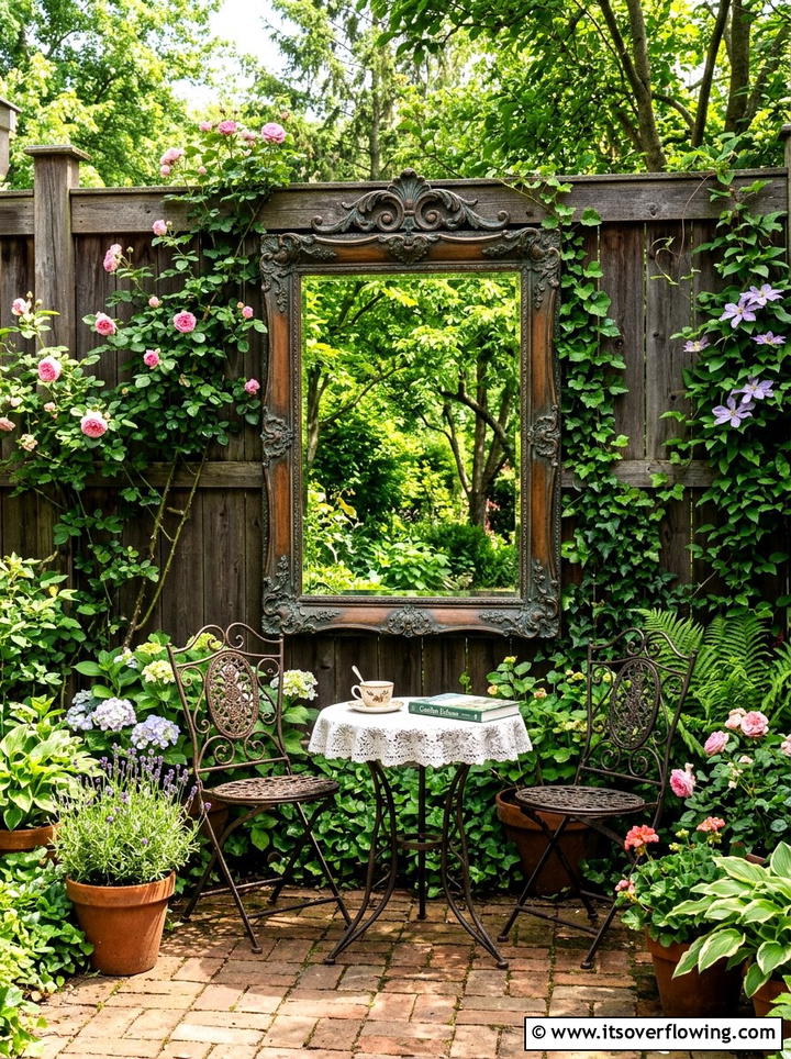 Mirror Wall Decor - 25 garden decor ideas on a budget