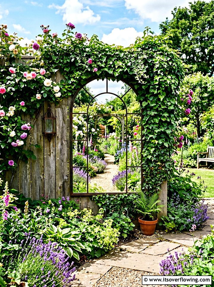 Mirror garden wall - 25 creative garden ideas with hidden garden corners