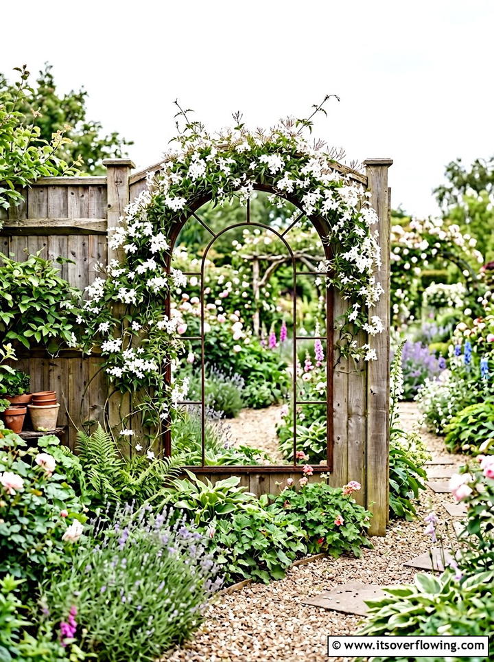 Mirrored Garden Fence - 25 small garden ideas