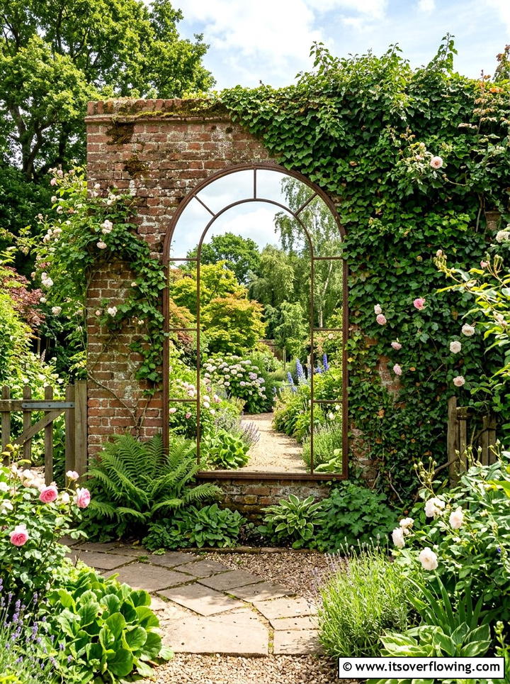 Mirrored Garden Wall - 25 garden ideas for townhouses