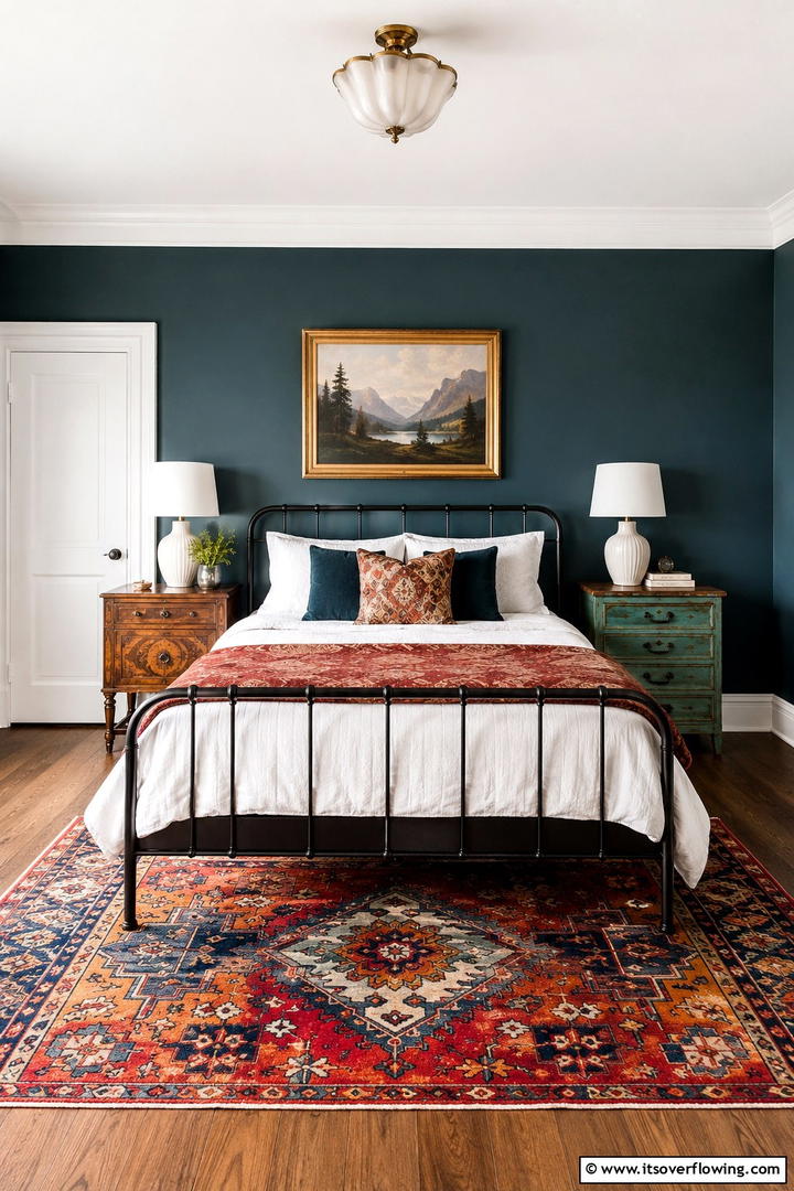 Mismatched Bedside Tables - 30 Shabby Chic Bedroom Ideas for Vintage-Inspired Spaces
