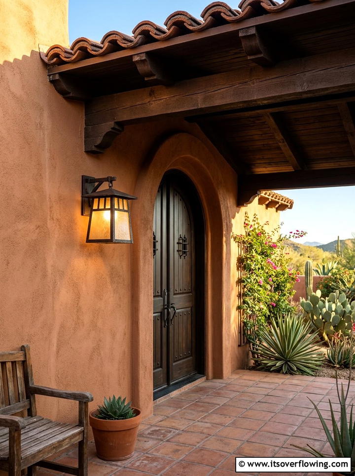 Mission outdoor light - 25 front porch ideas with sconces