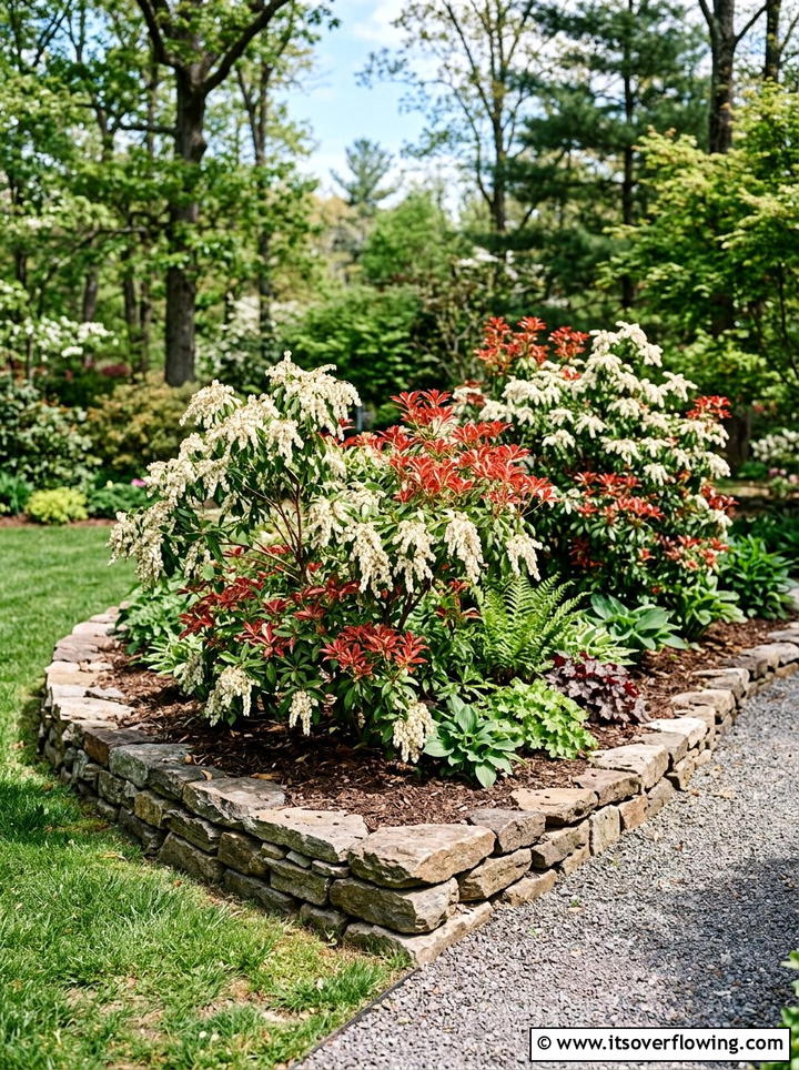 Mixed Evergreen Shrub Border - 25 garden design ideas with evergreen structure