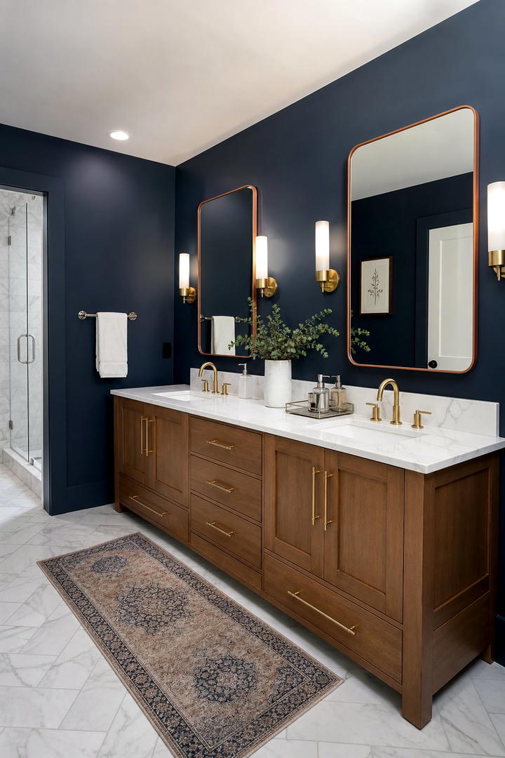 Mixed Metallic Accents - 25 Maximalist Bathroom Design Ideas for Bold Spaces