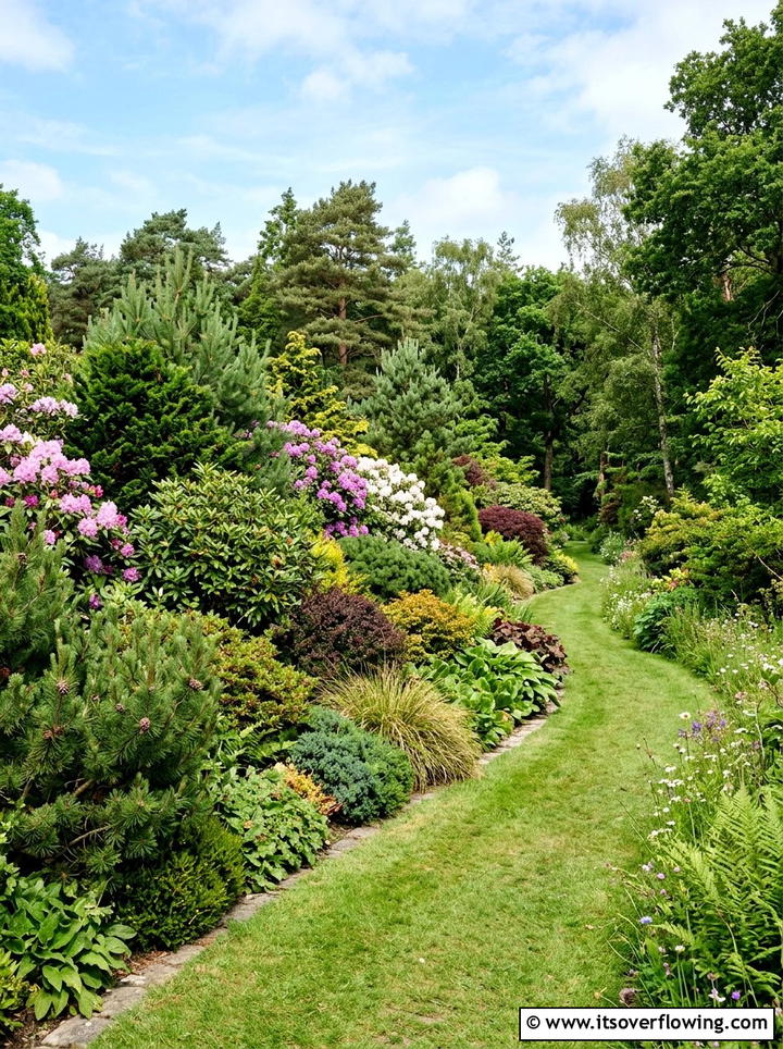Mixed Shrub Border - 25 garden ideas with evergreens