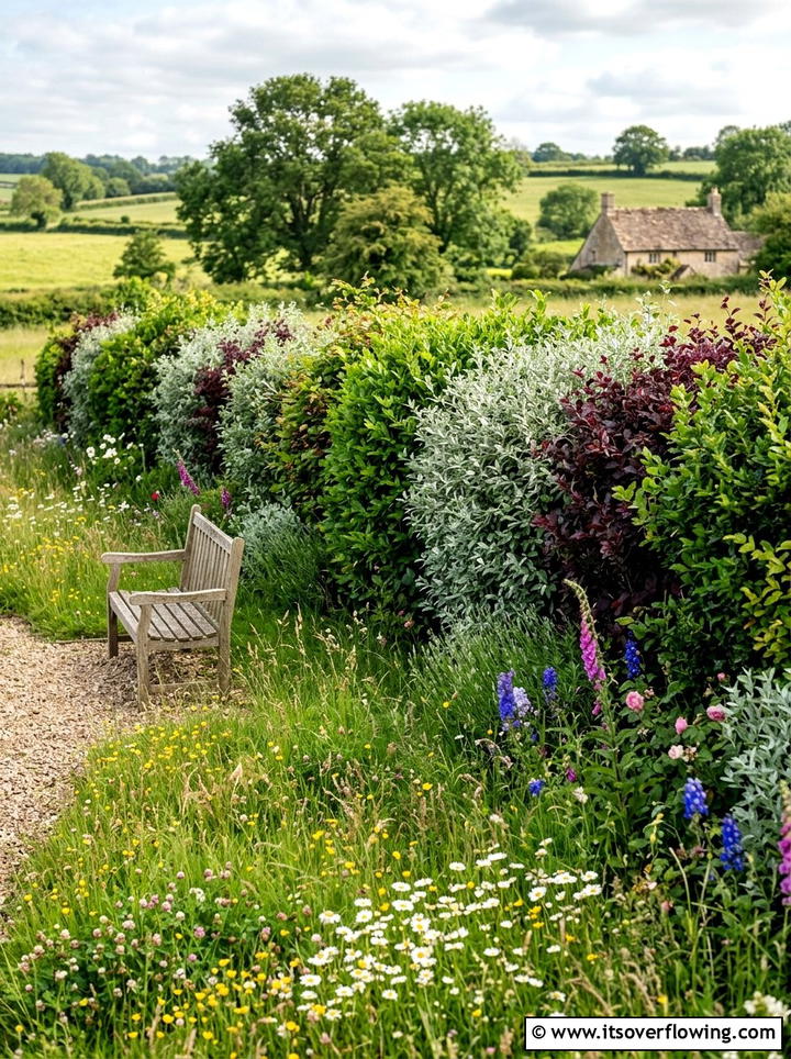 Mixed Species Garden Hedge - 25 backyard ideas with hedges