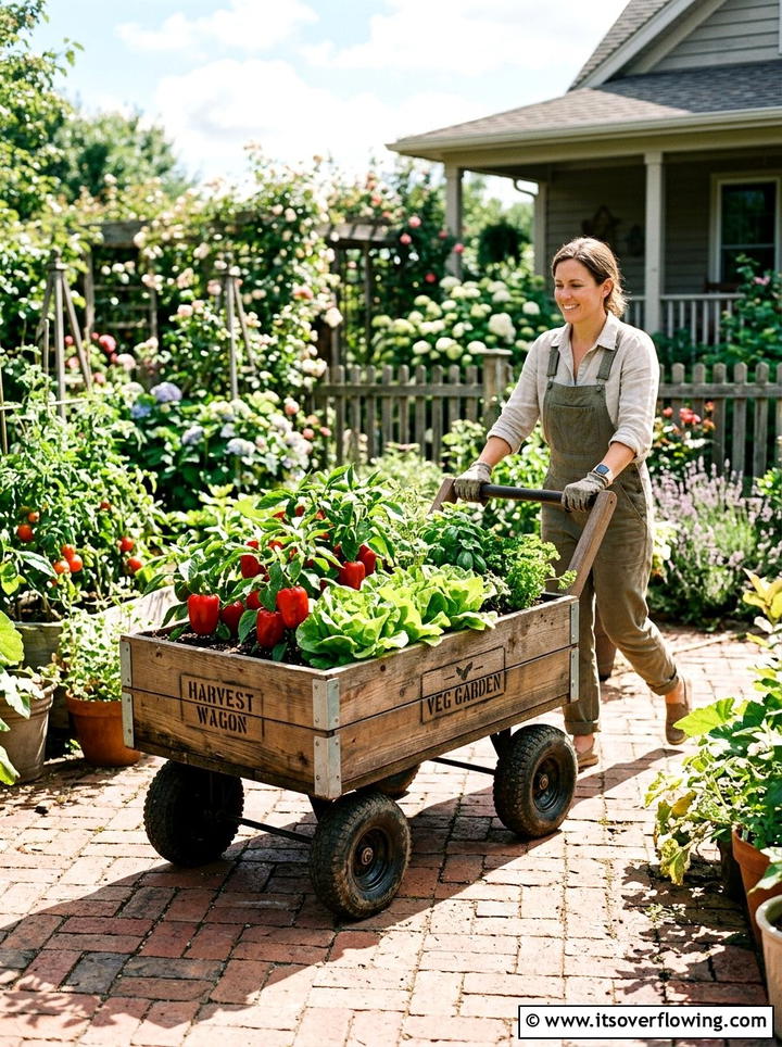 Mobile Vegetable Garden - 25 upcycled garden ideas with old crates
