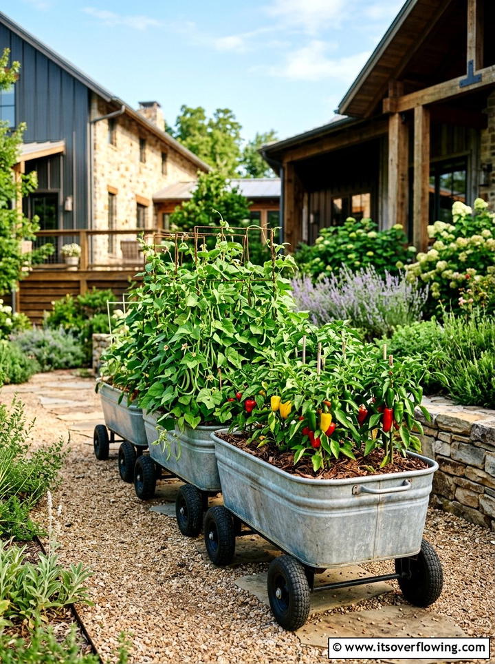 Mobile Vegetable Garden - 25 small garden ideas with vegetables