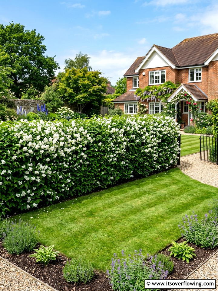 Mock Orange Hedge - 25 creative garden ideas with fragrance gardens