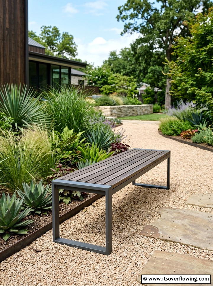 Modern Backless Garden Bench - 25 garden decor ideas with benches