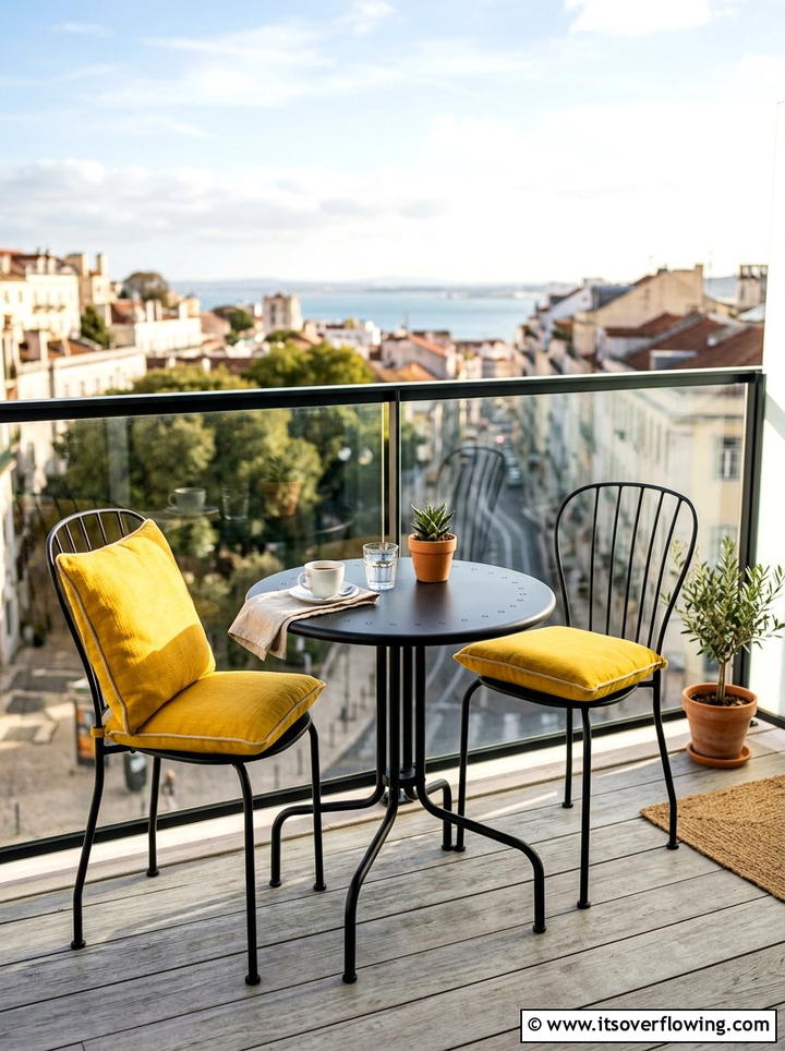 Modern Bistro Set - 25 backyard decorating ideas with patio decor