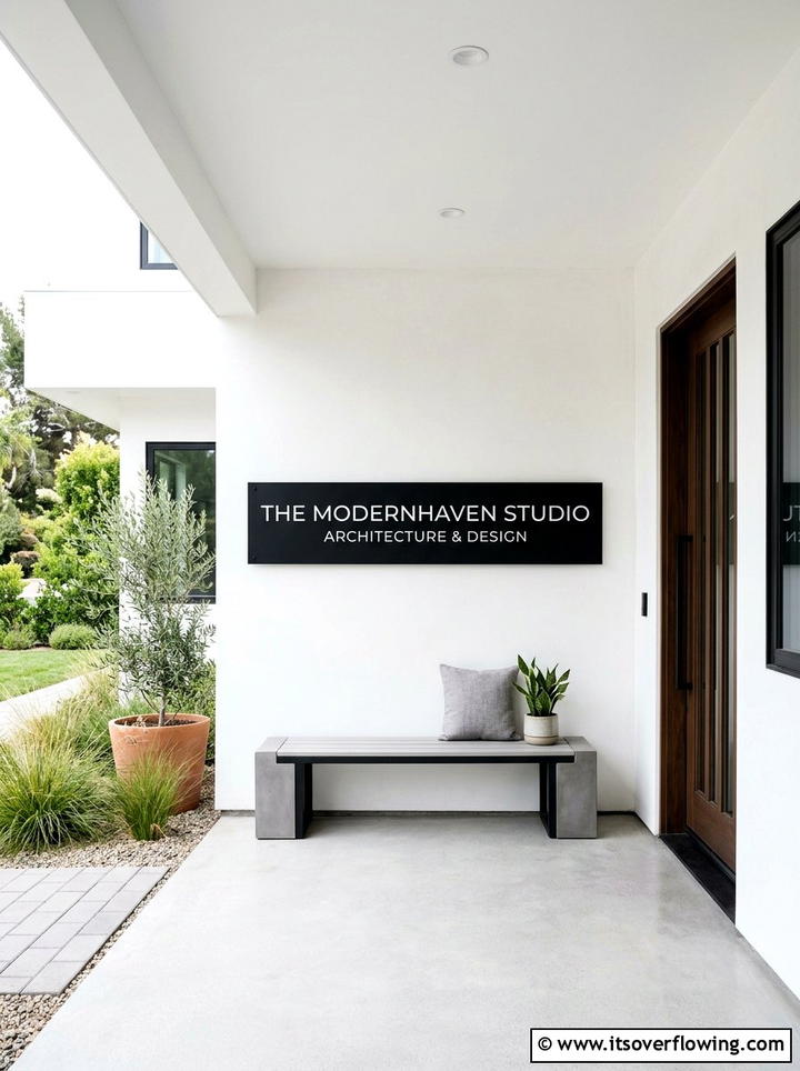 Modern Black And White Sign - 25 front porch decor ideas with signs