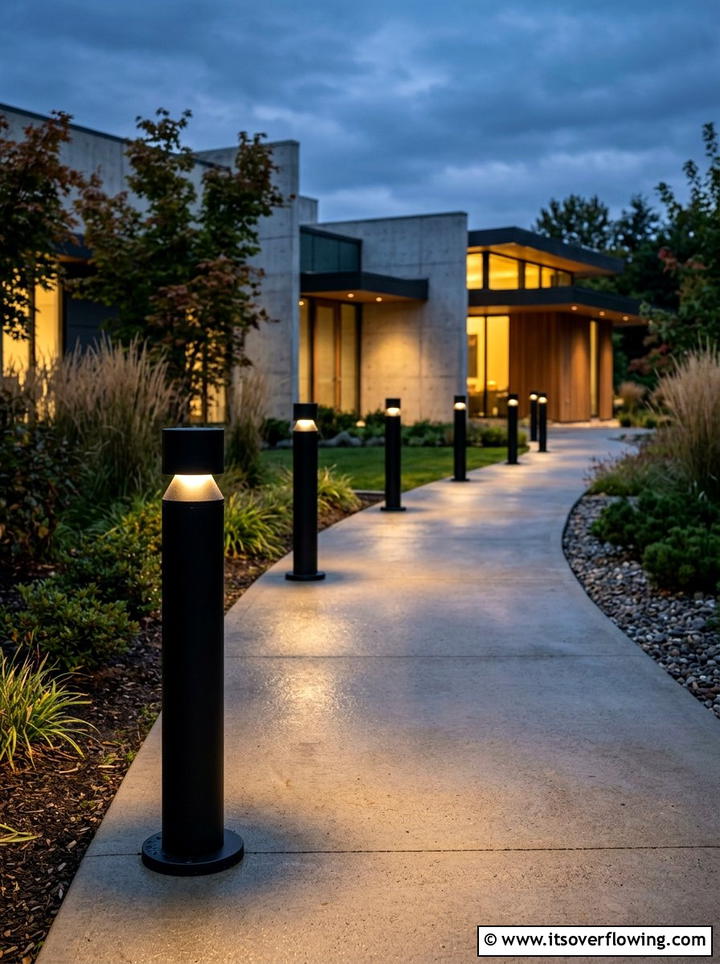 Modern Bollard Lighting - 25 backyard decorating ideas with pathway lights