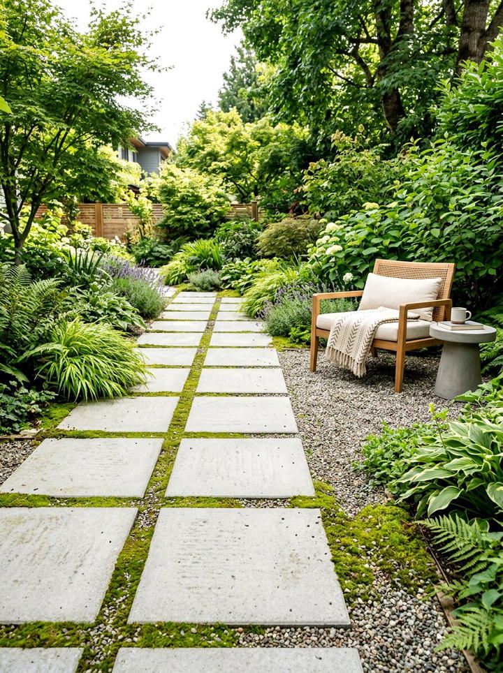Modern Concrete Pavers - 25 backyard decorating ideas with boho accents
