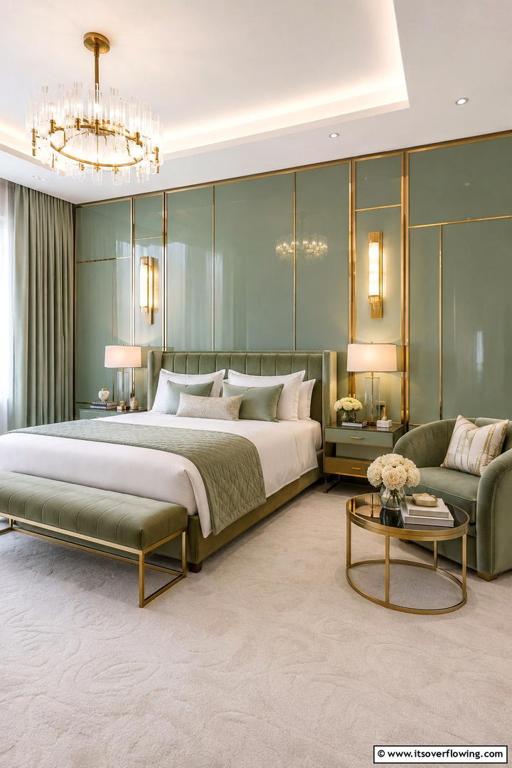 Modern Elegance in Sage Green - 30 Sage Green Bedroom Ideas for Serene Modern Spaces