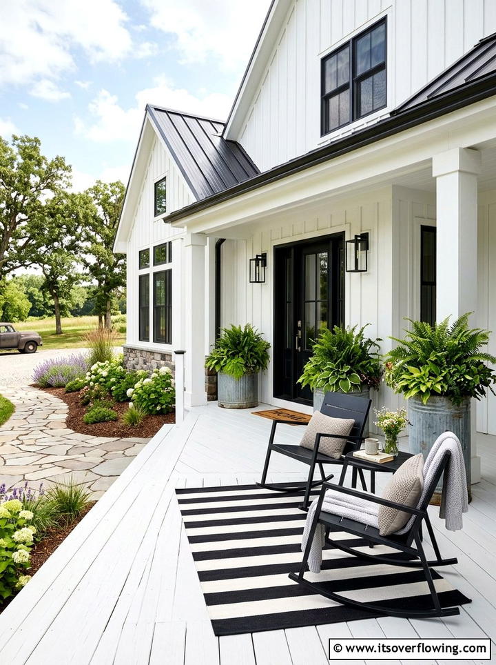 Modern Farmhouse Front Porch - 25 front porch decor ideas with rocking chairs