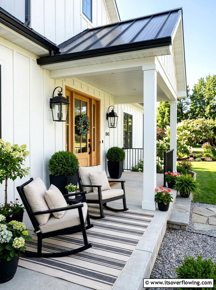 Modern Farmhouse Front Porch - 25 front porch decor ideas for spring