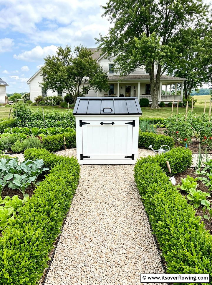 Modern Farmhouse Kitchen Garden Bin - 25 creative garden ideas with composting stations