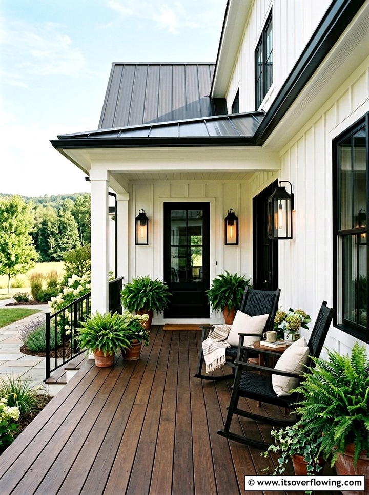 Modern Farmhouse Porch - 25 front porch ideas for curb appeal