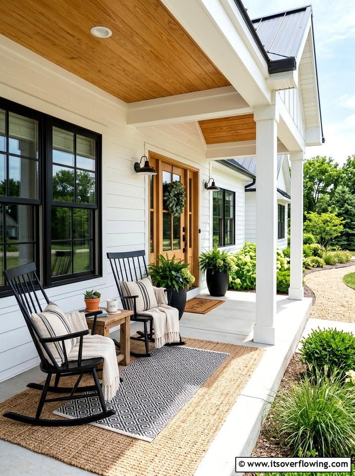 Modern Farmhouse Porch - 25 front porch ideas for year round style