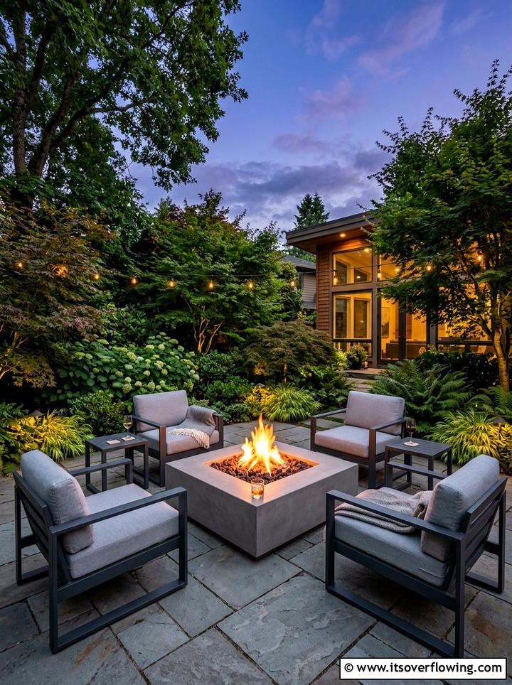 Modern Fire Pit - 25 garden decor ideas for modern gardens