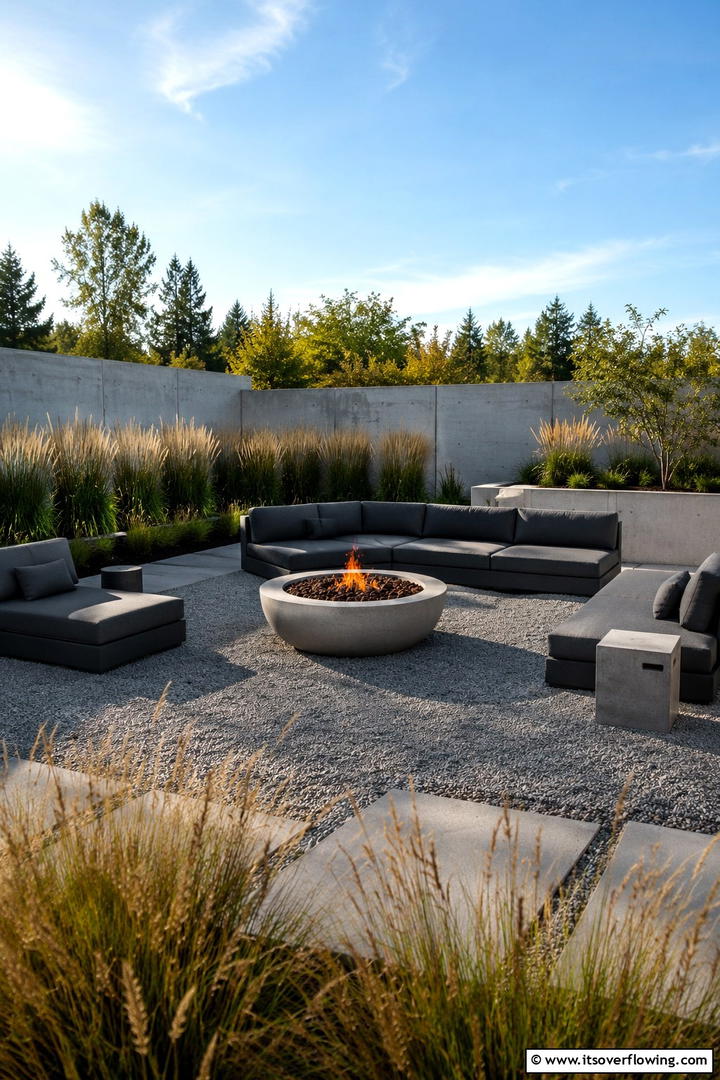 Modern Fire Pit Retreat - 30 Modern Backyard Ideas to Transform Your Outdoor Oasis