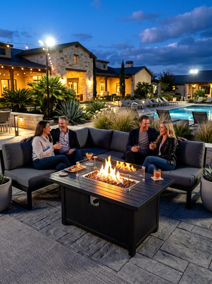 Modern Fire Pit Table - 25 backyard decorating ideas with centerpiece tables