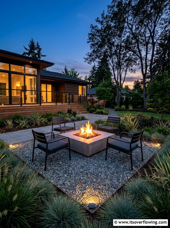 Modern Fire Pit - 25 backyard decorating ideas with modern accents