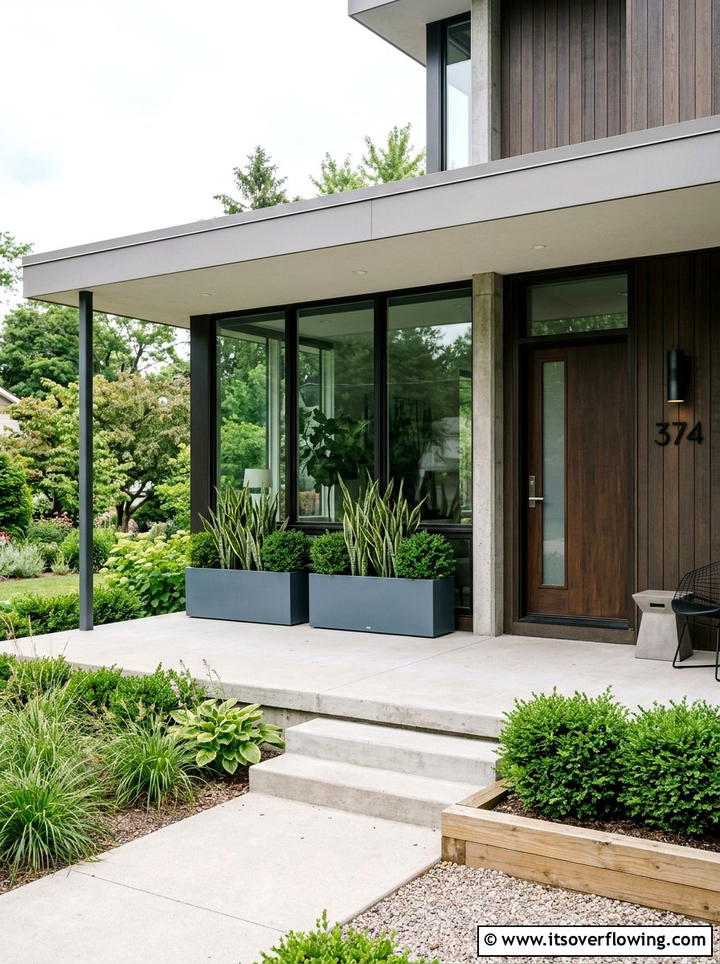 Modern Front Porch - 25 front porch ideas with window boxes
