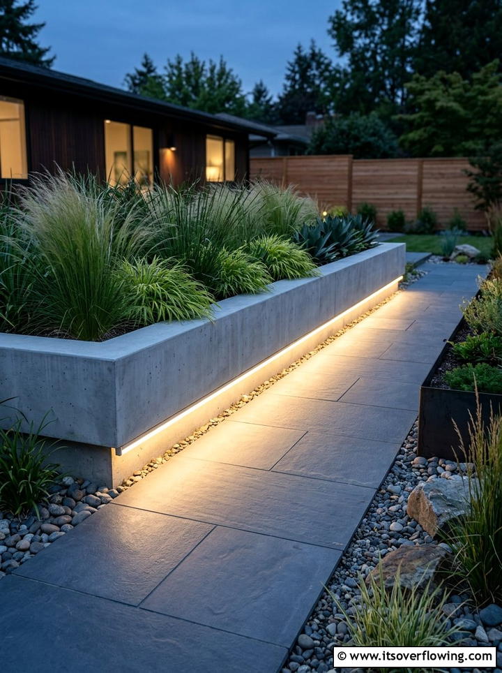 Modern Garden Strip Lights - 25 garden decor ideas with holiday lights