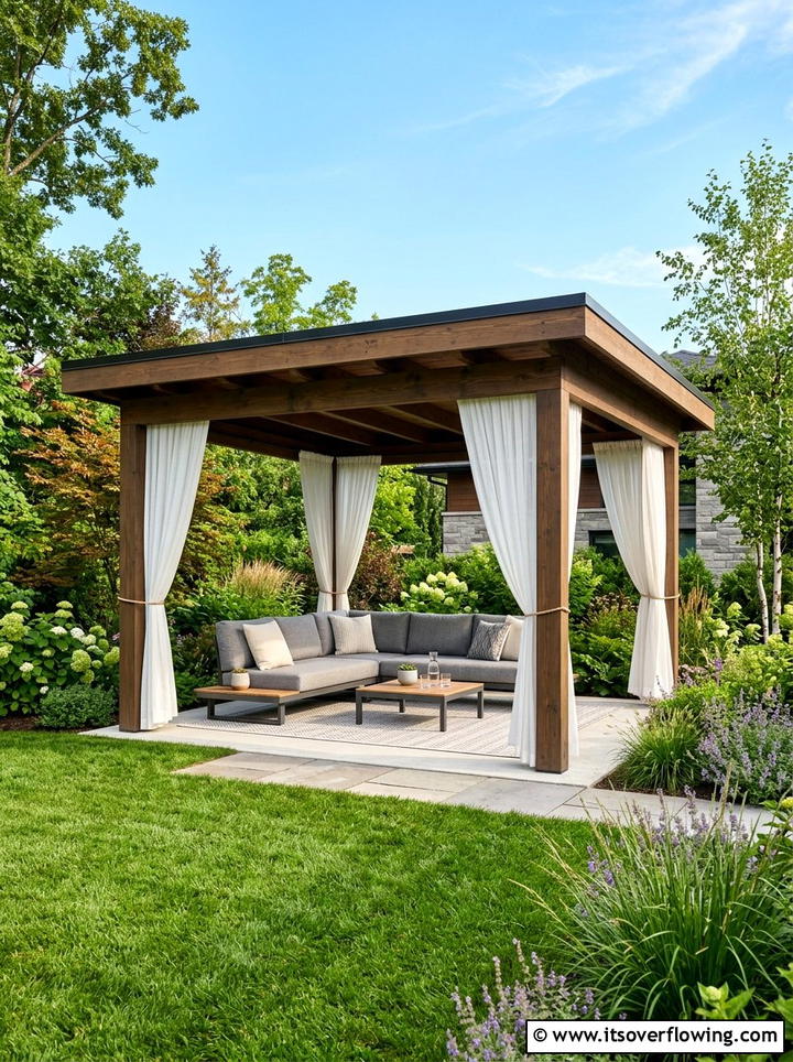Modern Gazebo - 25 backyard decorating ideas with modern accents