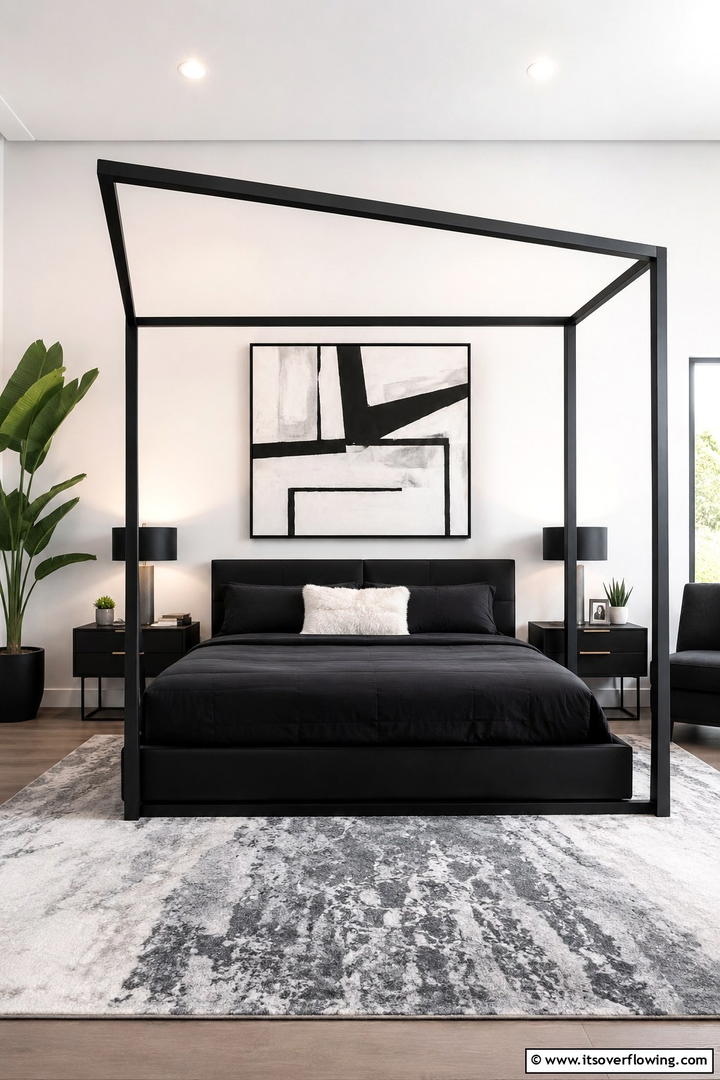 Modern Geometric Canopy Bed - 25 Stunning Canopy Bed Ideas for a Dreamy Bedroom