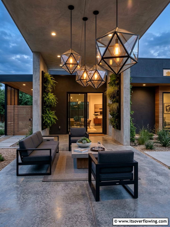 Modern Geometric Lanterns - 25 front porch decor ideas with lanterns