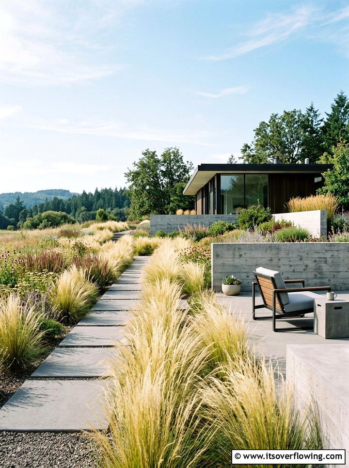 Modern Grass Meadow - 25 garden design ideas with meadows