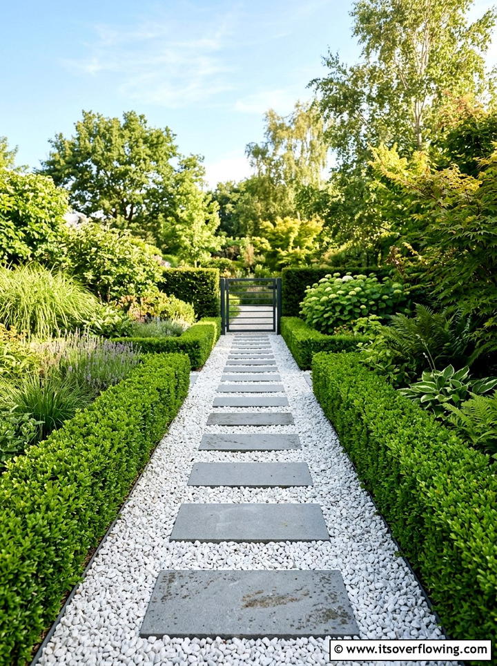 Modern Gravel Path - 25 small garden ideas with modern style