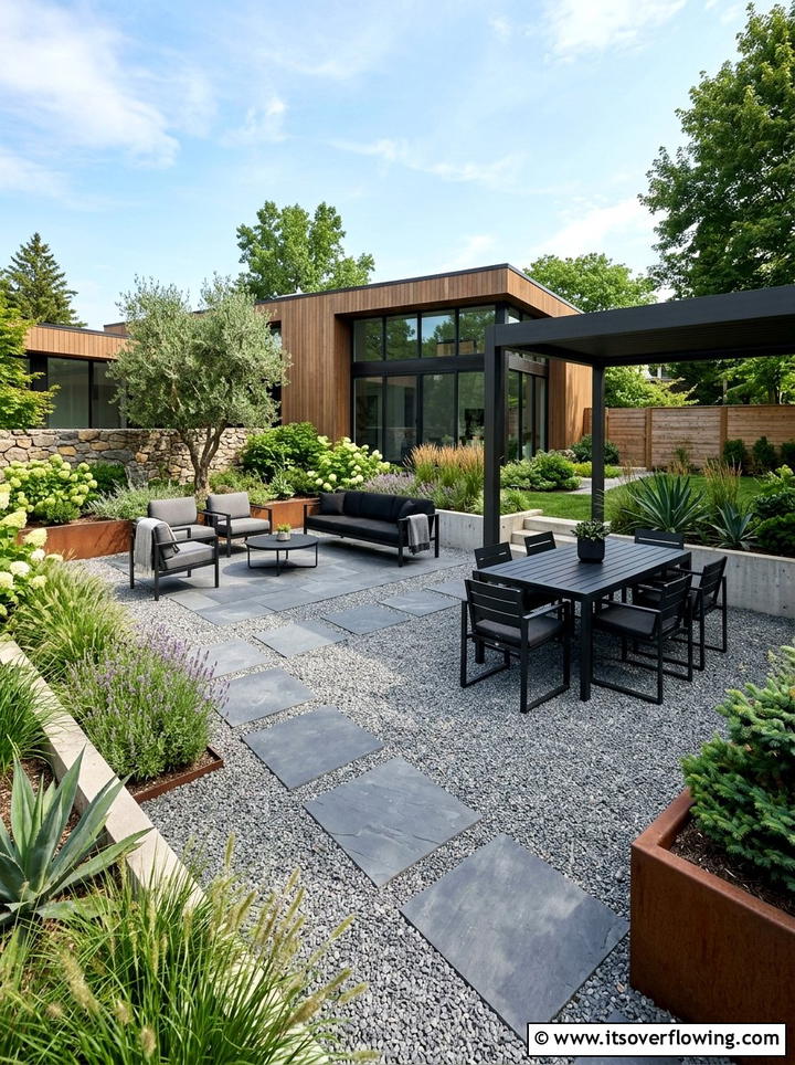 Modern Gravel Patio - 25 garden ideas for tiny patios