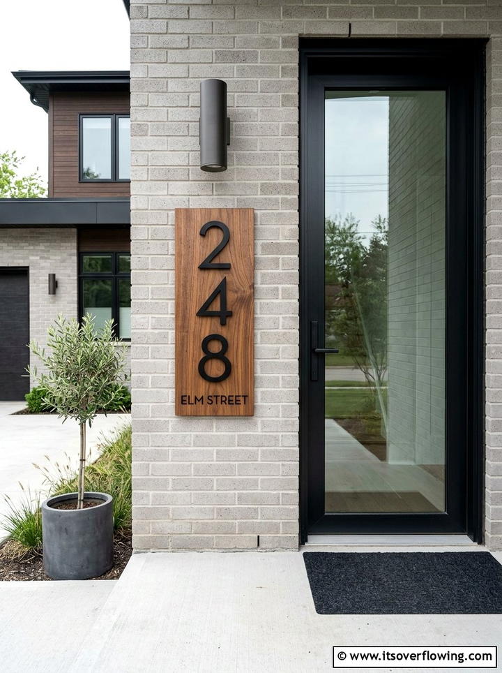 Modern House Numbers - 25 front porch ideas diy