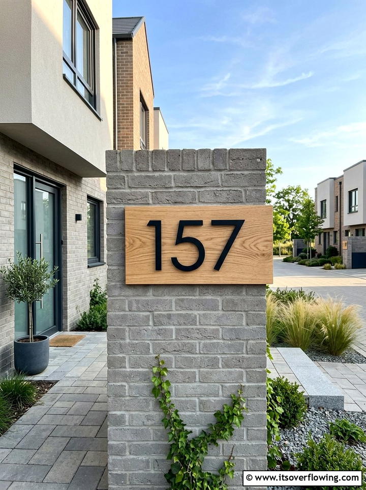 Modern House Numbers - 25 front porch ideas for townhouses