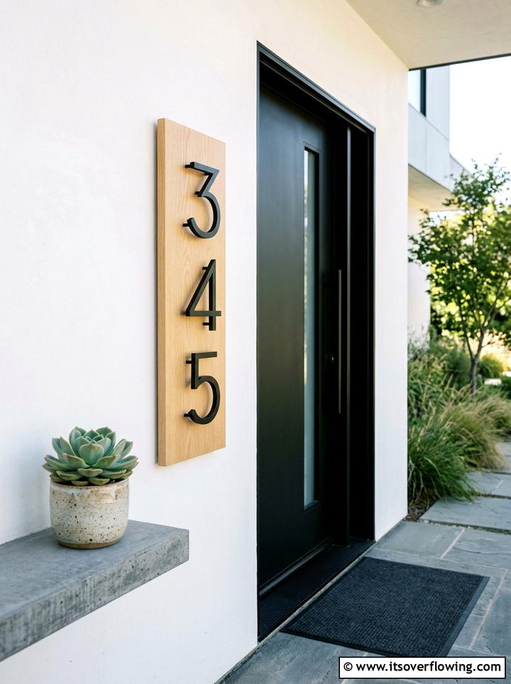 Modern House Numbers - 25 front porch ideas on a budget