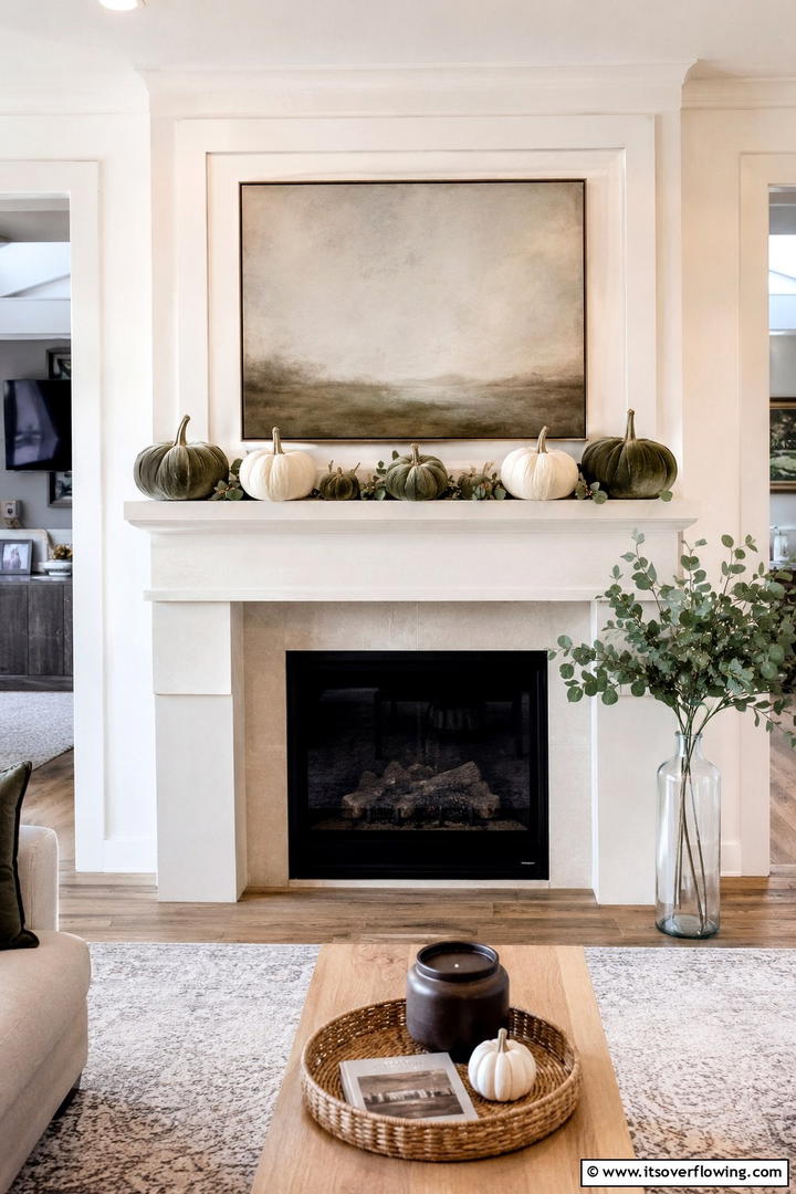 Modern Mantel with Clean Lines - 50 Fall Decor Ideas for A Cozy Seasonal Refresh at Home
