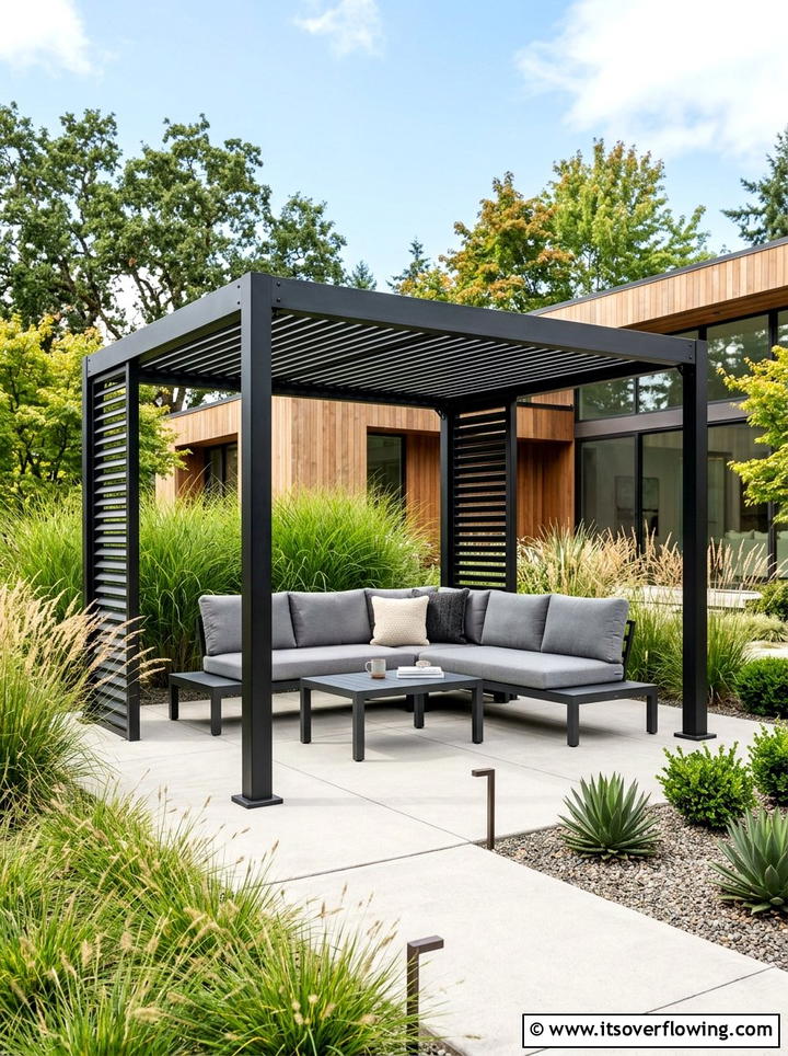 Modern Metal Gazebo - 25 backyard ideas with gazebo