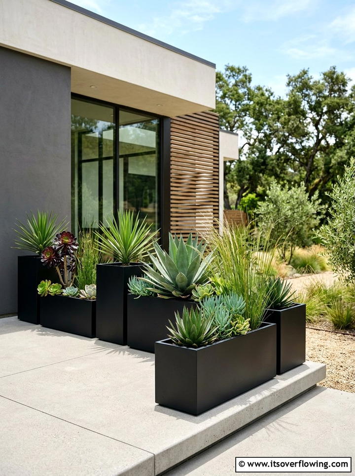 Modern Metal Planter Garden - 25 garden ideas with planter boxes